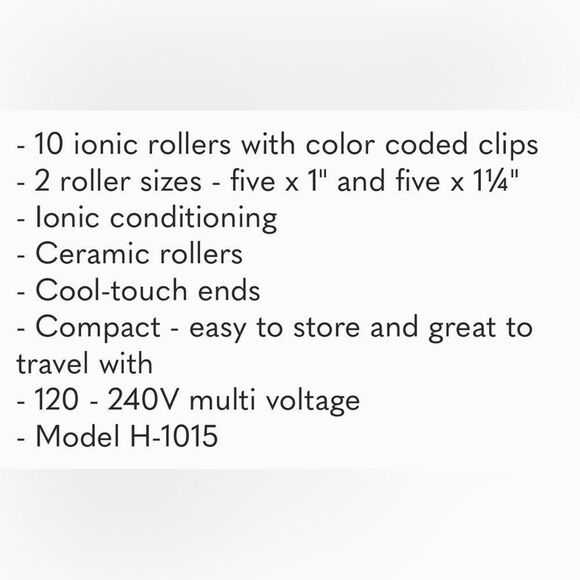 Remington H-1015 Compact Ceramic Ionic Hot Rollers Curlers Compact Travel Set UC - Picture 6 of 7